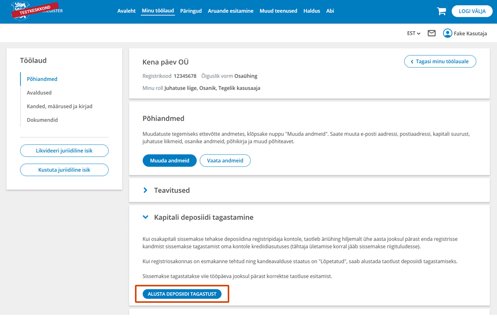 Alusta avaldust nupp