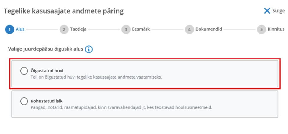 Õigusliku aluse valik