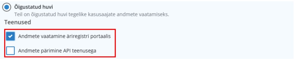 Teenuste valik