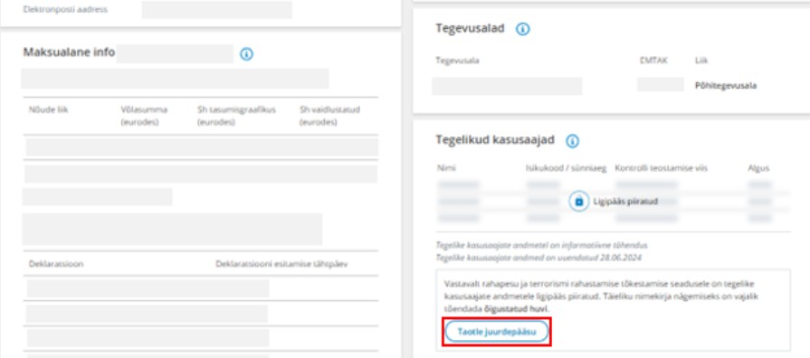 Taotle juurdepääsu 